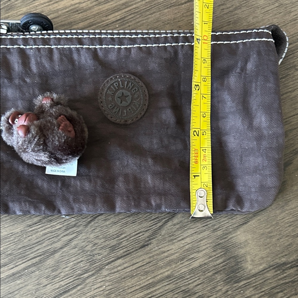 Kipling Brown Pouch with Monkey Keychain - Picture 9 of 9